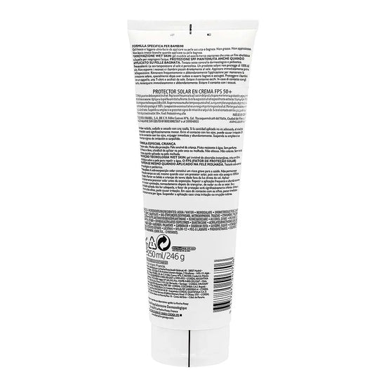 LA ROCHE POSAY Anthelios Dermo-Pediatrics Gel-Crema Wet Skin FPS 50+, 250ml