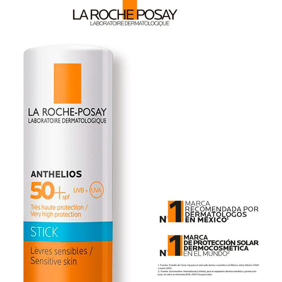 LA ROCHE POSAY Anthelios Stick para Zonas Sensibles y Labios SPF50+, 9gr