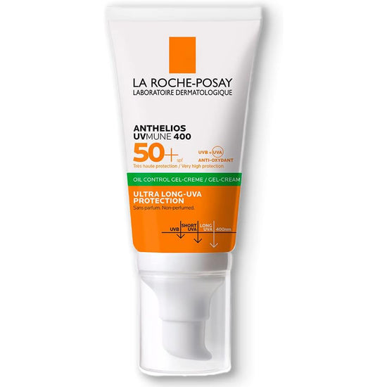 LA ROCHE POSAY Anthelios Toque Seco Gel-Crema Sin Color FPS50+, Anti Brillo, 50ml