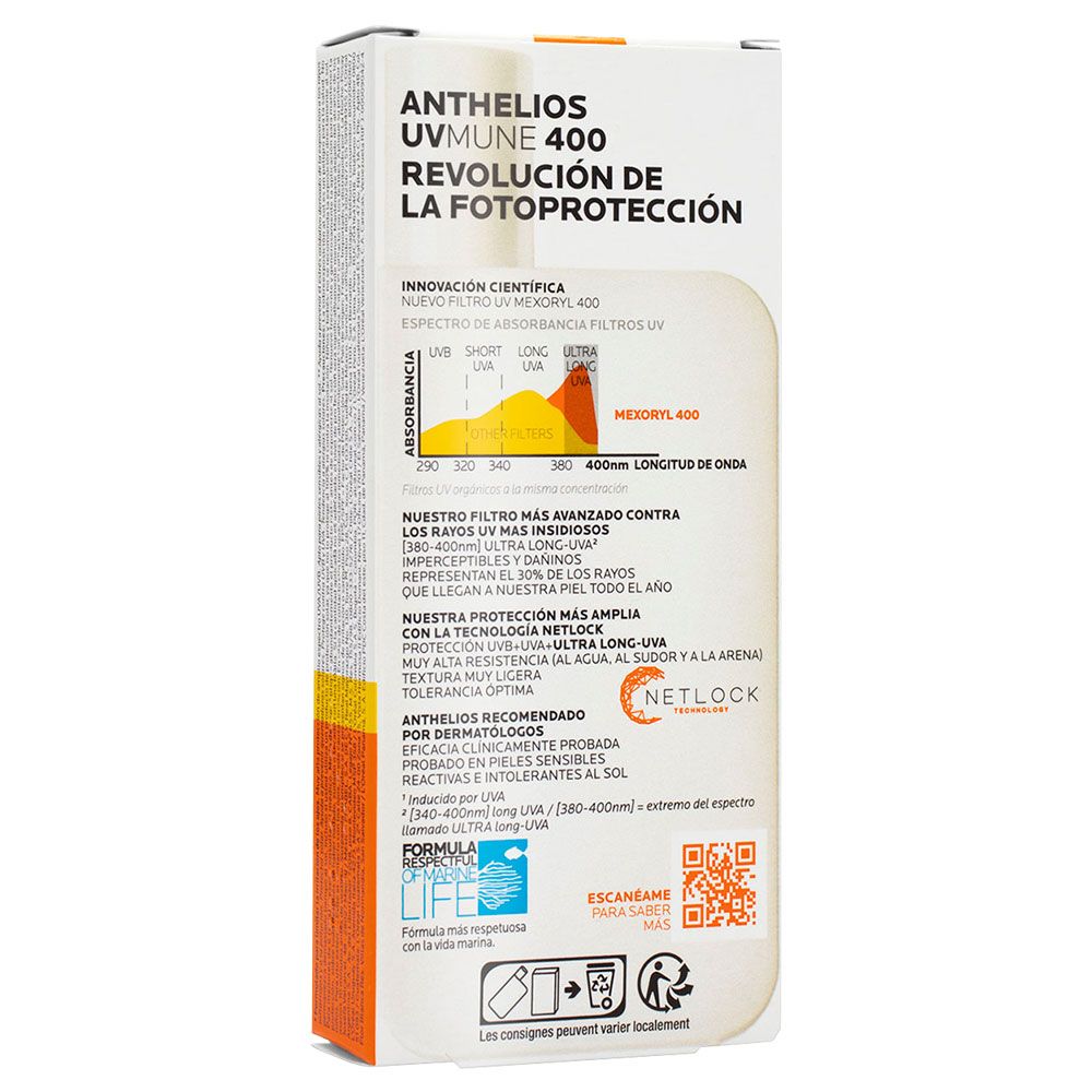 LA ROCHE POSAY Protector Solar Anthelios UVMUNE 400 FPS50+ Fluido Sin Color 50ml