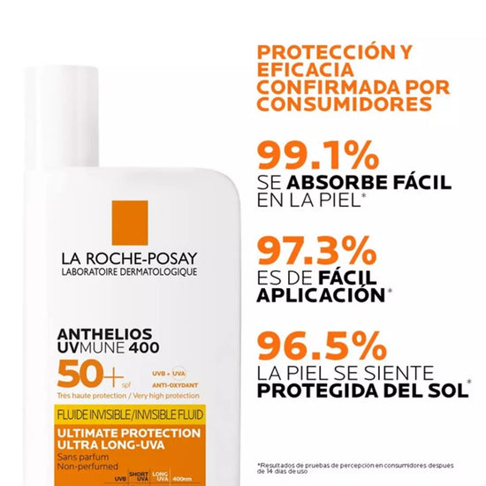 LA ROCHE POSAY Protector Solar Anthelios UVMUNE 400 FPS50+ Fluido Sin Color 50ml