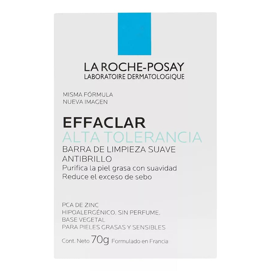 LA ROCHE POSAY Effaclar Alta Tolerancia Barra de Limpieza Facial Antibrillo 70gr