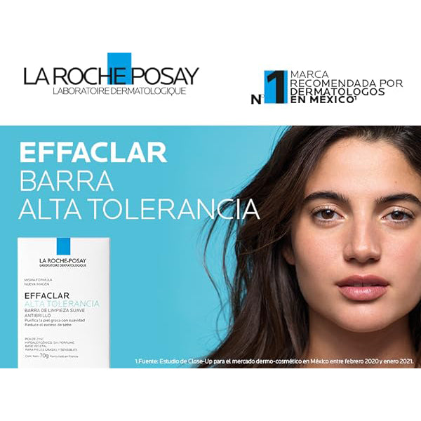 LA ROCHE POSAY Effaclar Alta Tolerancia Barra de Limpieza Facial Antibrillo 70gr