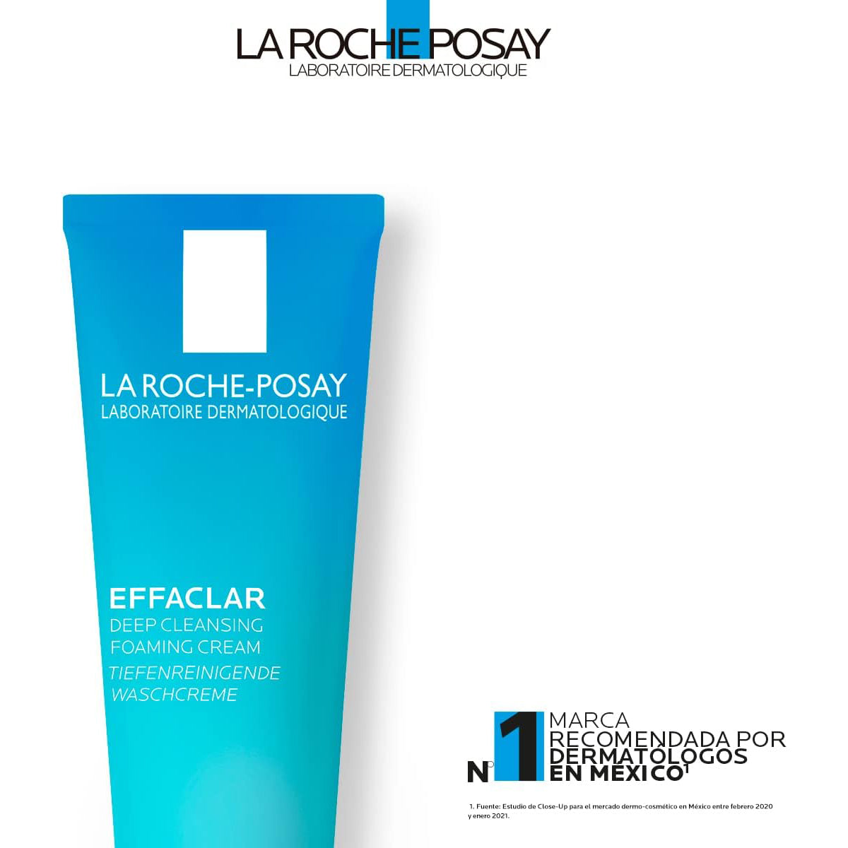 LA ROCHE POSAY Effaclar Crema Espumosa Limpiadora para Piel Grasa, 125ml