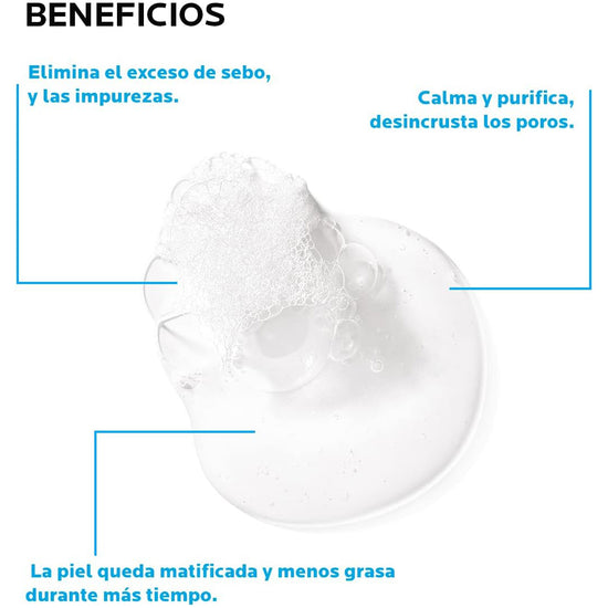 LA ROCHE POSAY Effaclar Crema Espumosa Limpiadora para Piel Grasa, 125ml