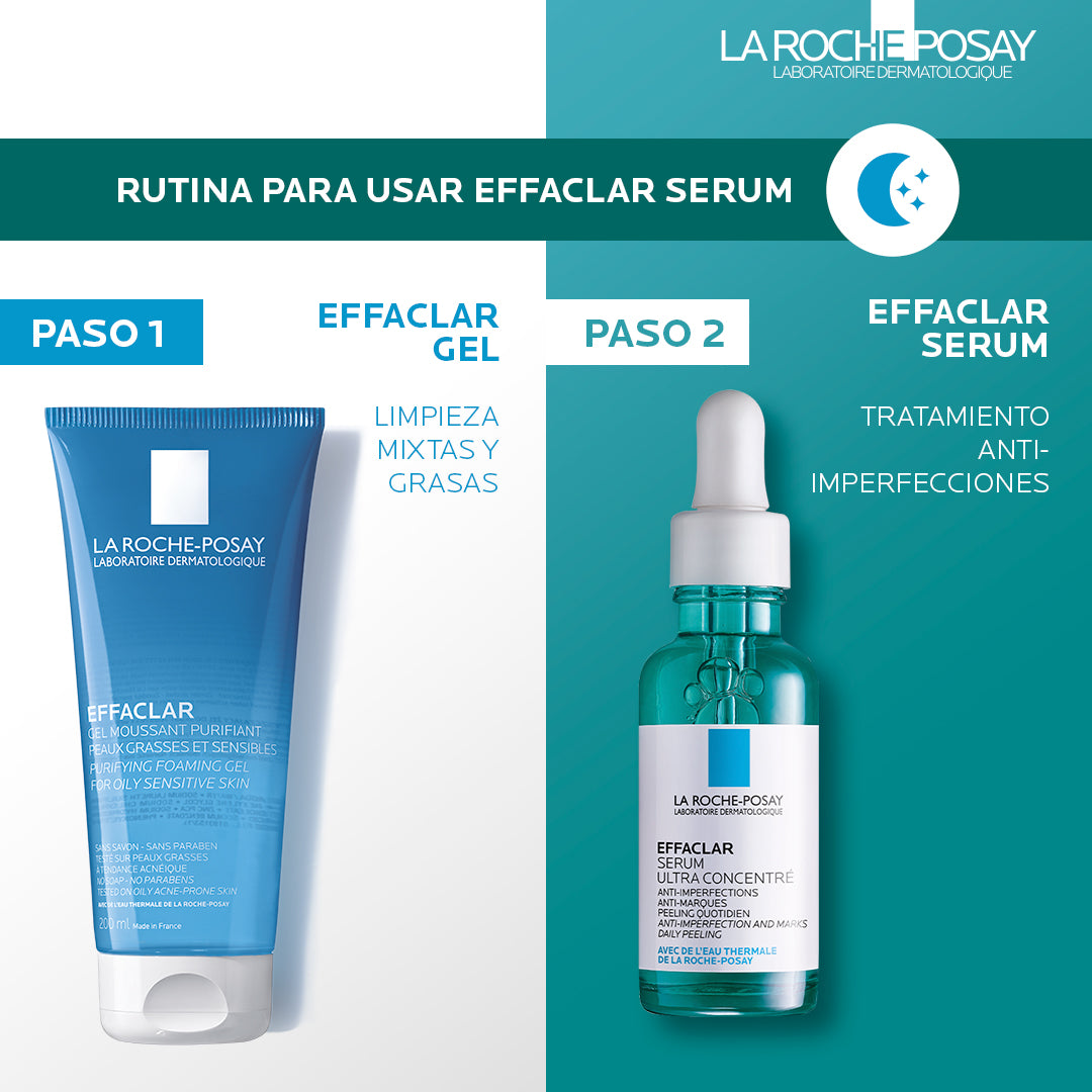 LA ROCHE POSAY Effaclar Gel Espumoso Purificante, Limpiador Facial, 200ml