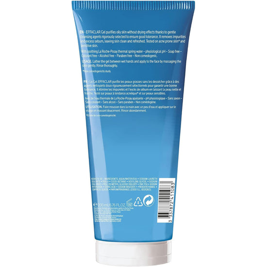 LA ROCHE POSAY Effaclar Gel Espumoso Purificante, Limpiador Facial, 200ml