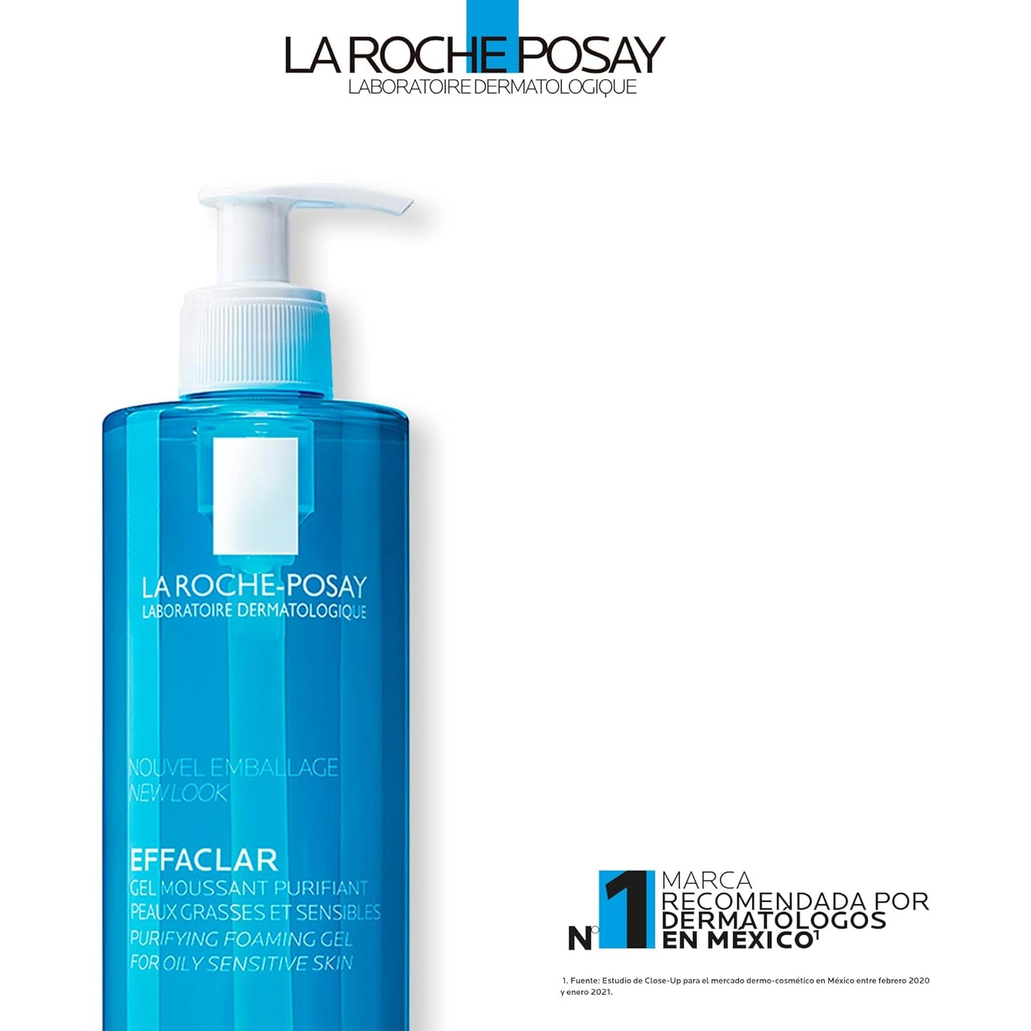 LA ROCHE POSAY Effaclar Gel Espumoso Purificante, Limpiador Facial, 400ml