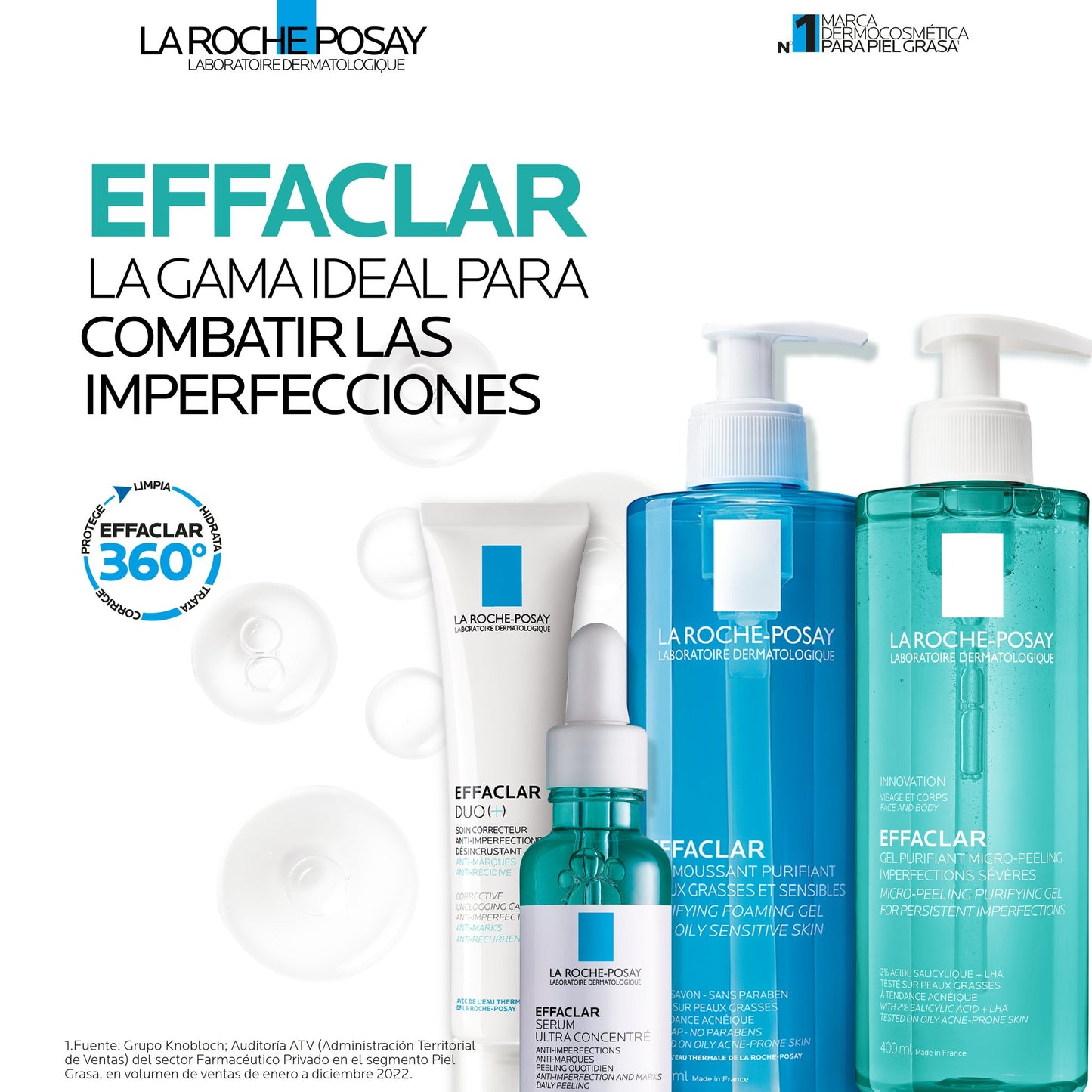 LA ROCHE POSAY Effaclar Gel Micro-Exfoliante Limpiador Purificante Facial y Corporal