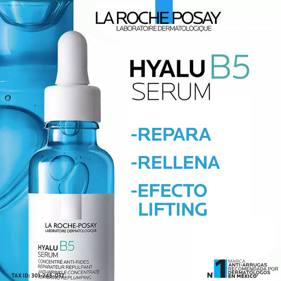 LA ROCHE POSAY Hyalu B5 Serum Facial Anti-Arrugas Reparador y Rellenador, 30ml