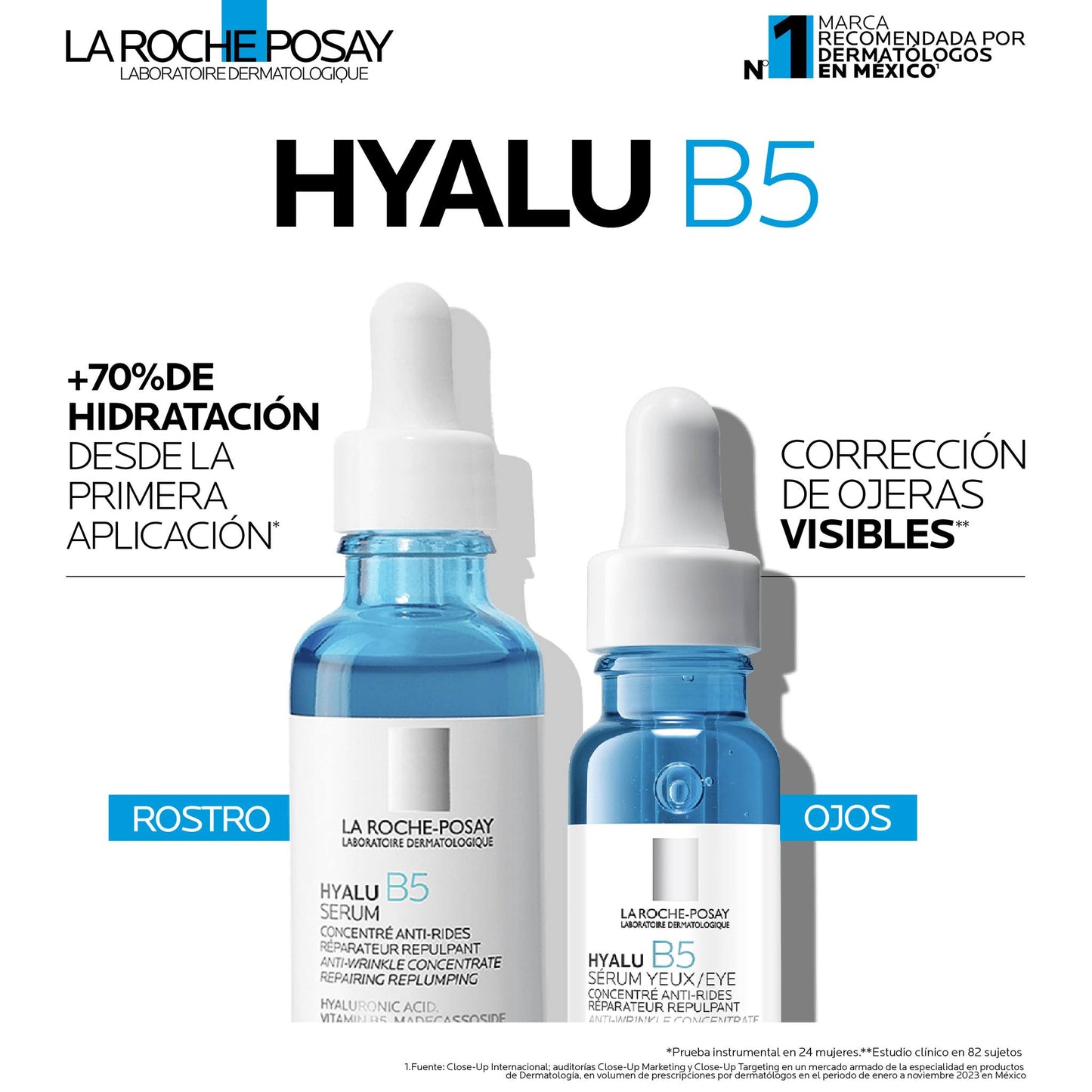 LA ROCHE POSAY Hyalu B5 Serum Facial Anti-Arrugas Reparador y Rellenador, 30ml