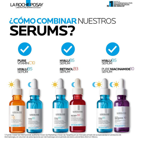 LA ROCHE POSAY Hyalu B5 Serum Facial Anti-Arrugas Reparador y Rellenador, 30ml