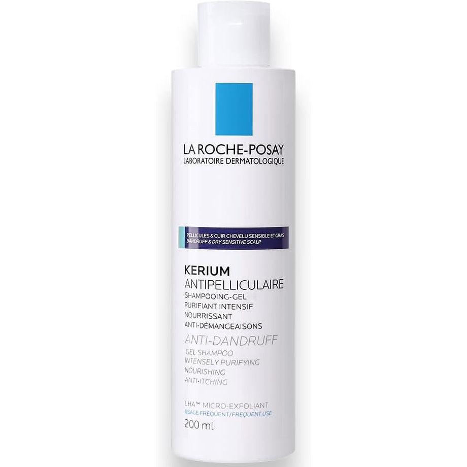 LA ROCHE POSAY Kerium Shampoo Anti-caspa Cuero Cabelludo Graso, 200ml