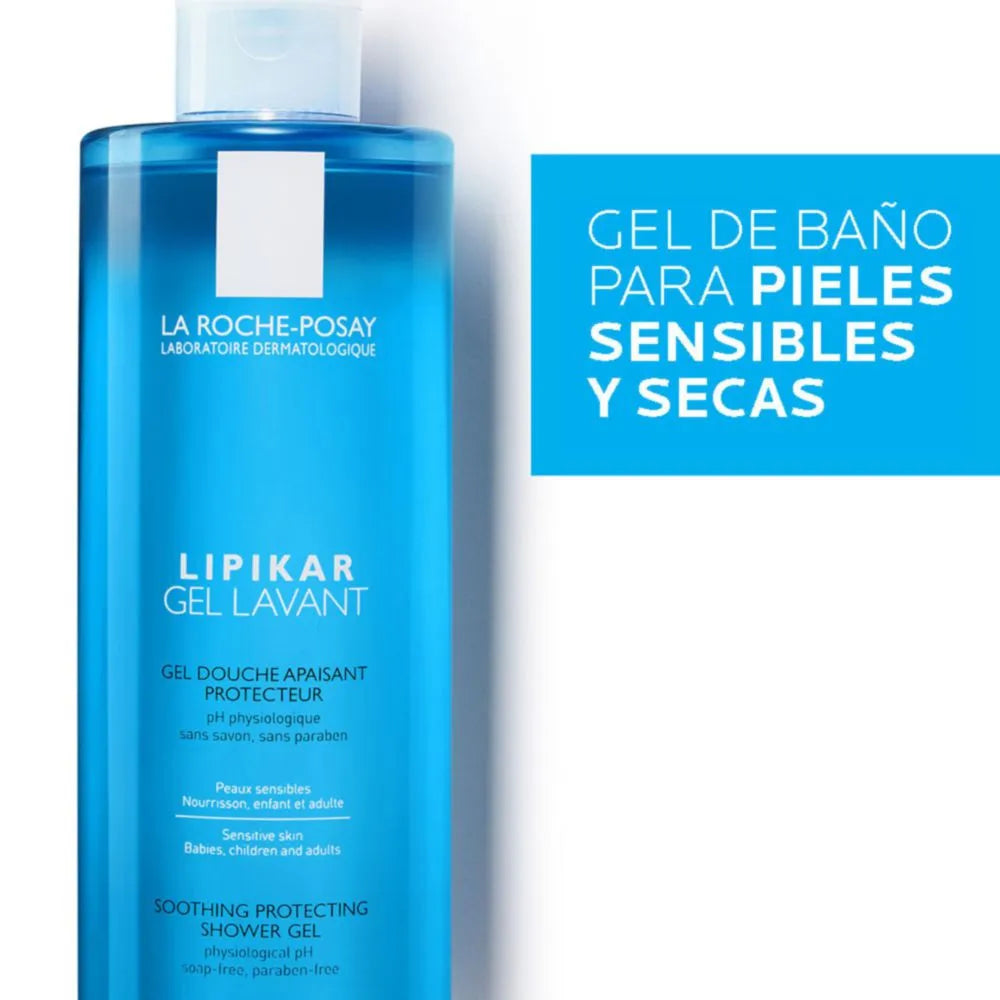 LA ROCHE POSAY Lipikar Gel Lavant Gel Suave de Ducha Alivia Nutre y Protege, 400ml