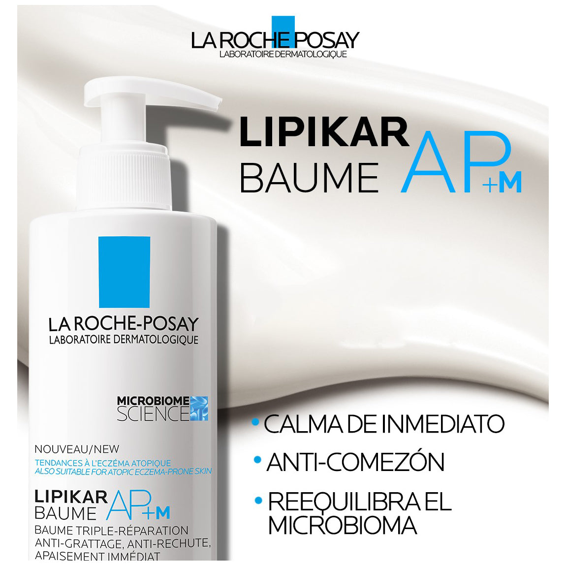 LA ROCHE POSAY Lipikar Baume AP+M Bálsamo Triple Reparación Anti-Picor, 400ml