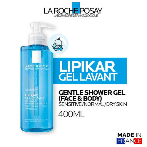 LA ROCHE POSAY Lipikar Gel Lavant Gel Suave de Ducha Alivia Nutre y Protege, 400ml