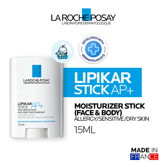 LA ROCHE POSAY Lipikar Stick AP+ Barra Hidratante Anti-Comezón, 15ml