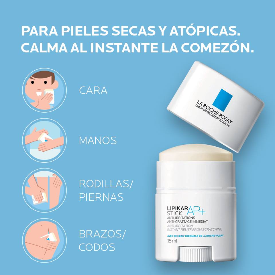 LA ROCHE POSAY Lipikar Stick AP+ Barra Hidratante Anti-Comezón, 15ml