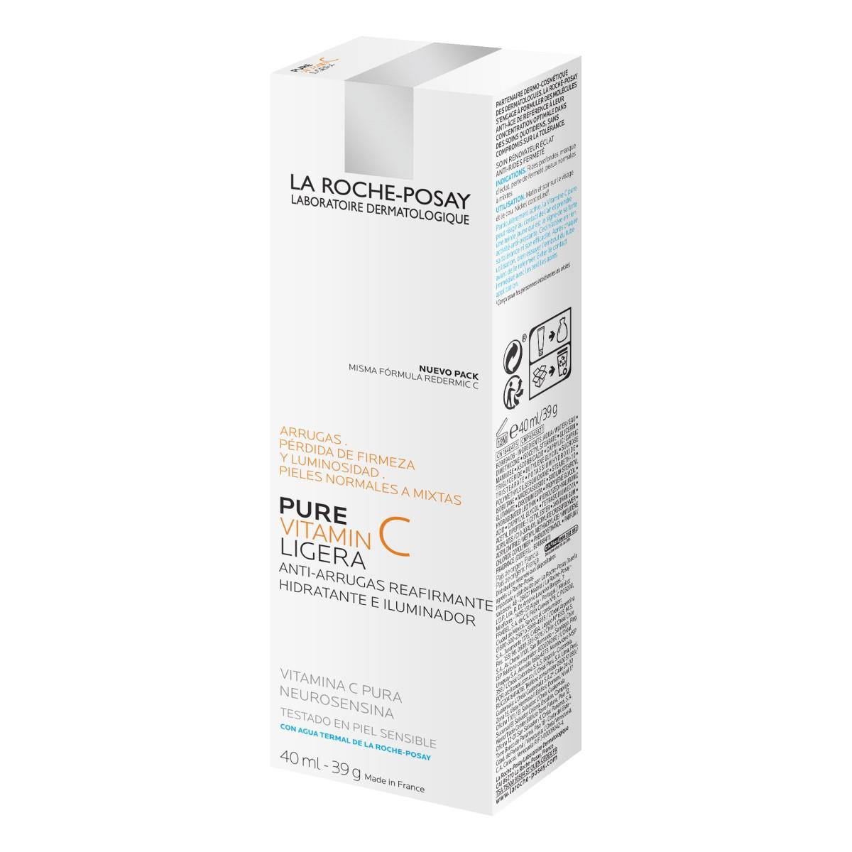 LA ROCHE POSAY Pure Vitamin C Light, Crema Hidratante Anti-Arrugas, 40ml