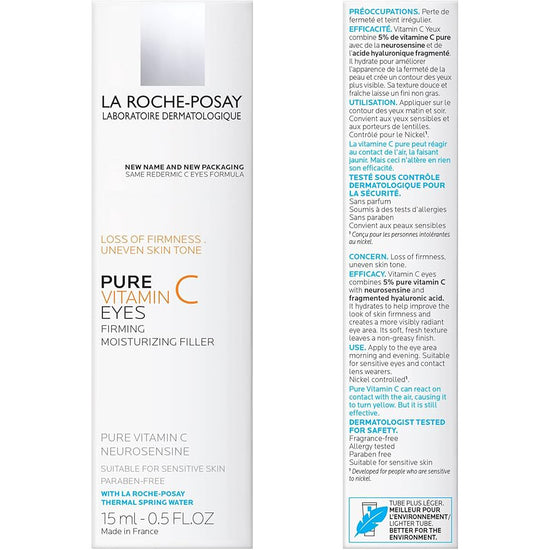 LA ROCHE POSAY Pure Vitamin C Ojos, Contorno de Ojos Anti-Arrugas, 15ml