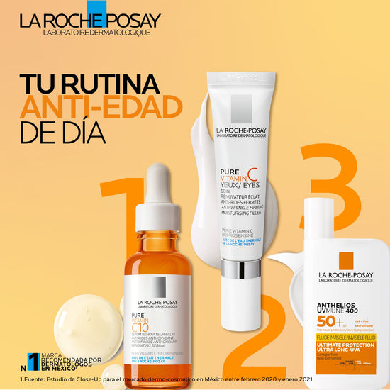 LA ROCHE POSAY Pure Vitamin C Ojos, Contorno de Ojos Anti-Arrugas, 15ml