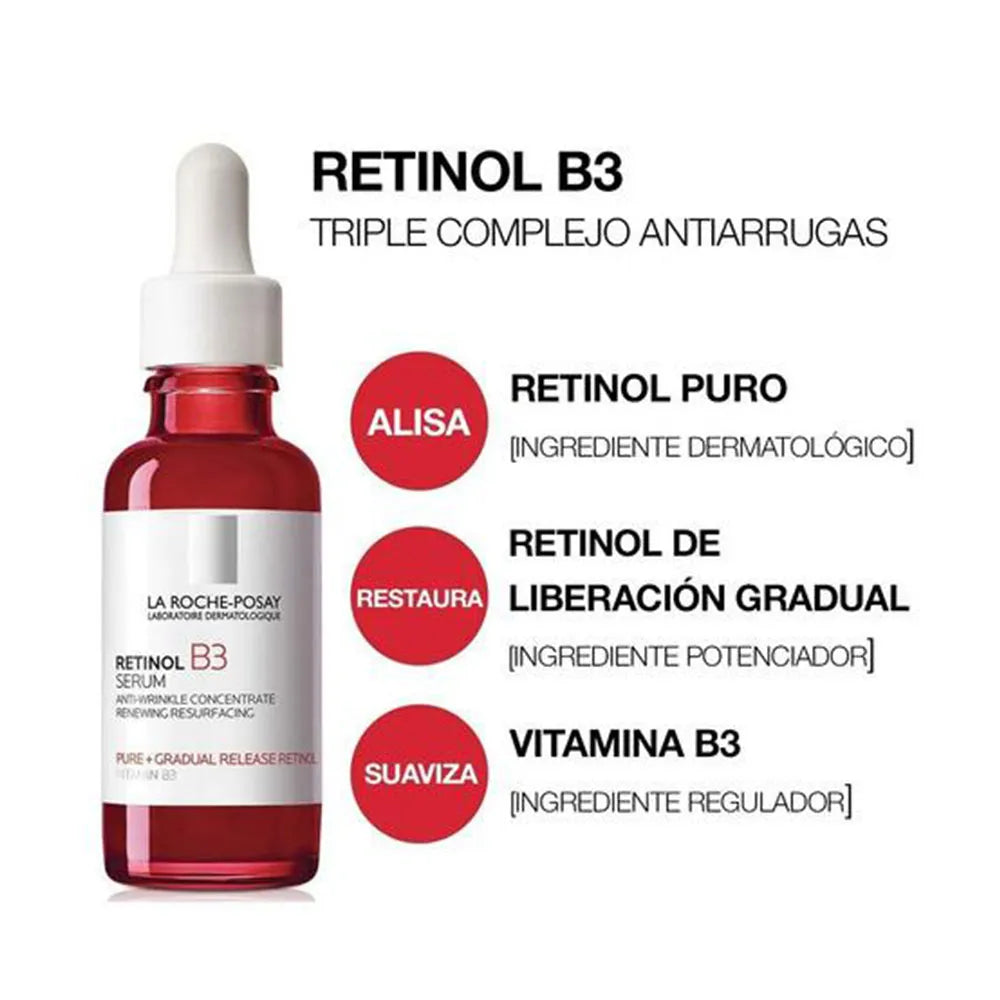 LA ROCHE POSAY Retinol B3 Serum, Suero Concentrado Anti-Arrugas, 30ml