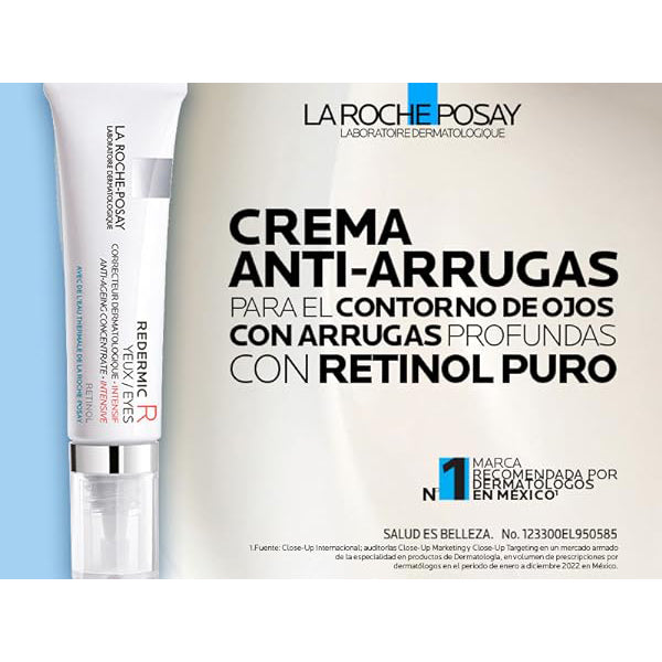 LA ROCHE POSAY Redermic R Ojos Anti-Arrugas Contorno de Ojos con Retinol, 15ml