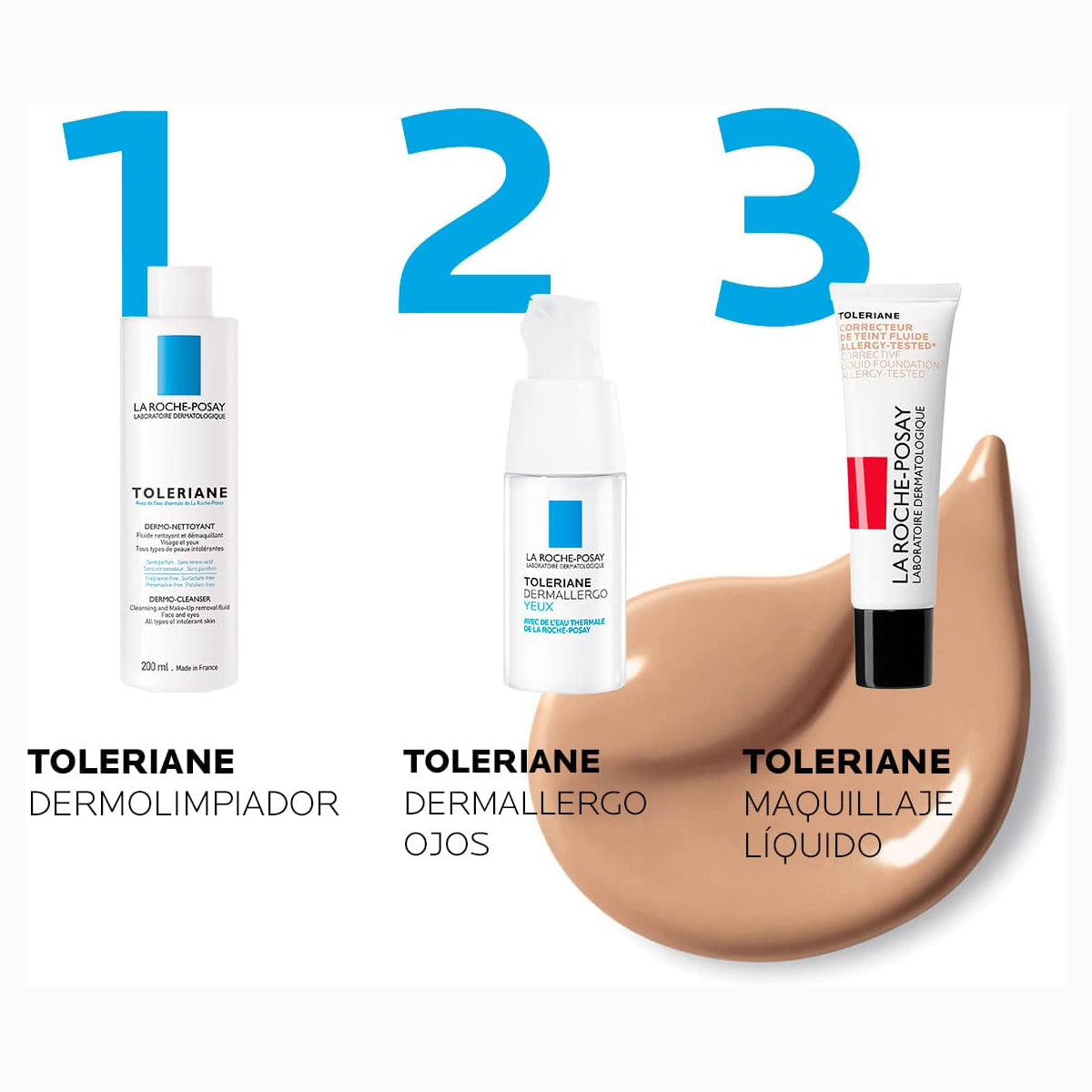 LA ROCHE POSAY Toleriane Teint Fluide SPF25. Base de Maquillaje Correctora 30ml