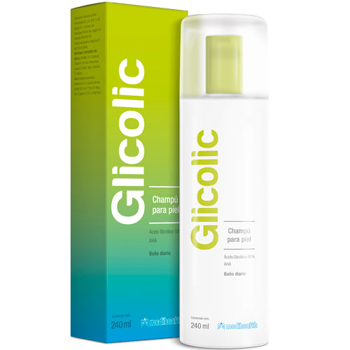 MEDIHEALTH Glicolic Champú para la Piel, Baño Diario, Suavidad y Tersura Natural