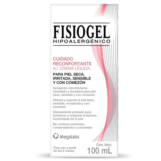 MEGALABS Fisio Gel A.I. Crema Liquida, para Piel Seca Irritada con Comezón