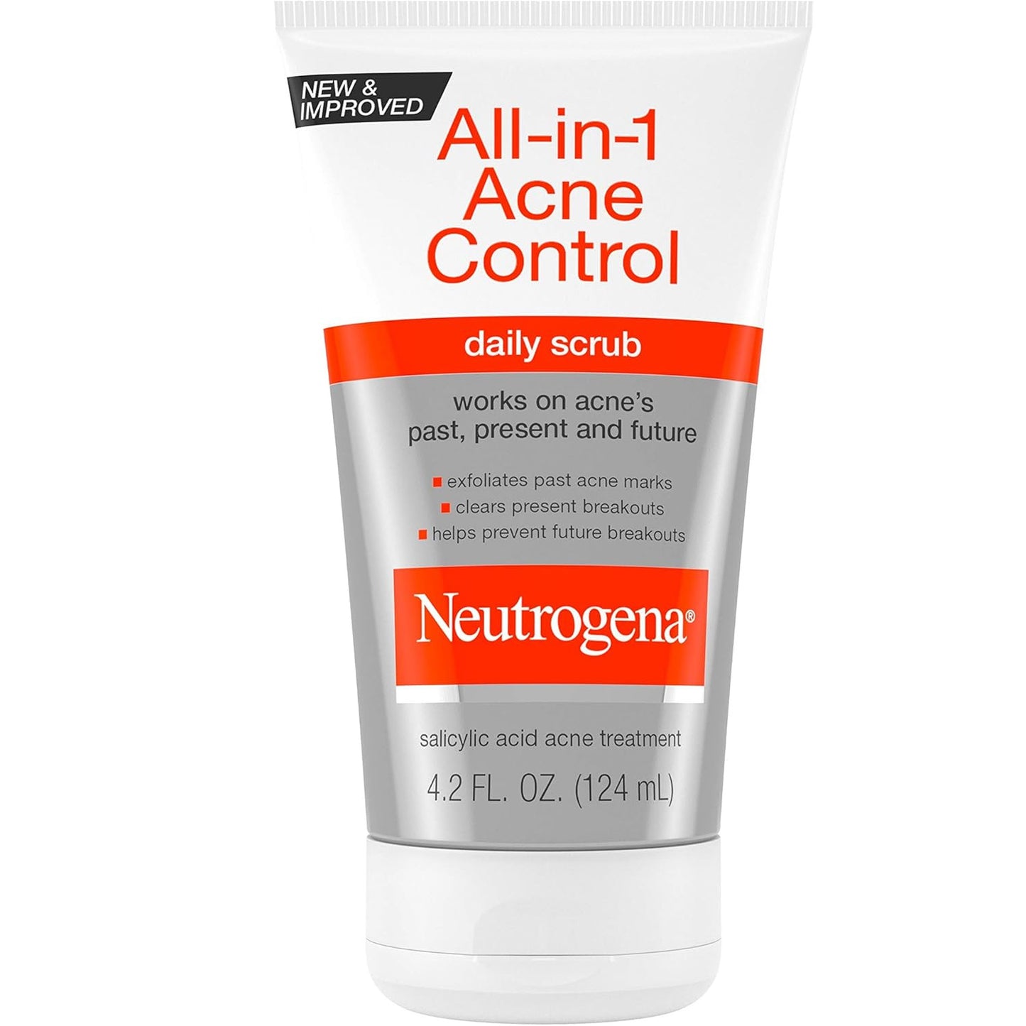 NEUTROGENA All-in-1 Acne Control Daily Scrub, Exfoliante Facial de Uso Diario, 124ml