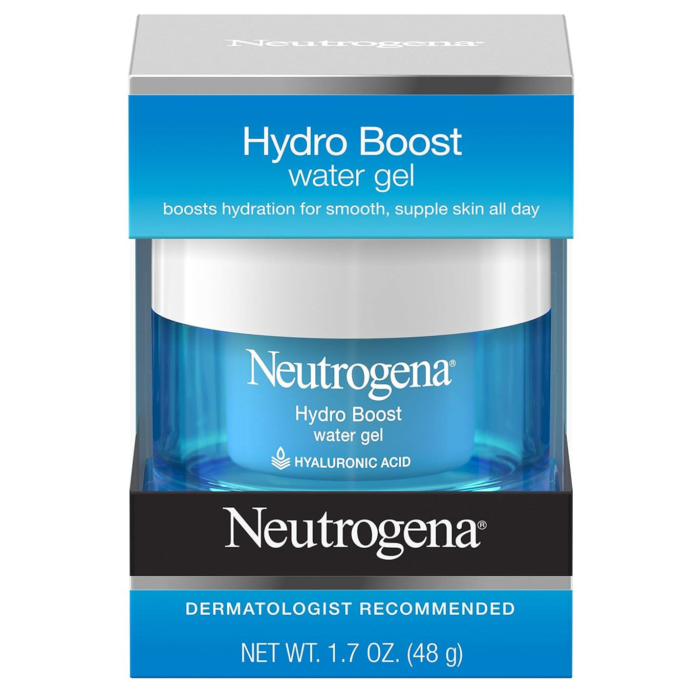 NEUTROGENA Hydro Boost Water Gel, Hidratante con Ácido Hialurónico, 48g