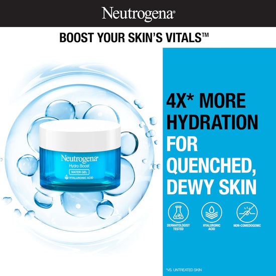 NEUTROGENA Hydro Boost Water Gel, Hidratante con Ácido Hialurónico, 48g