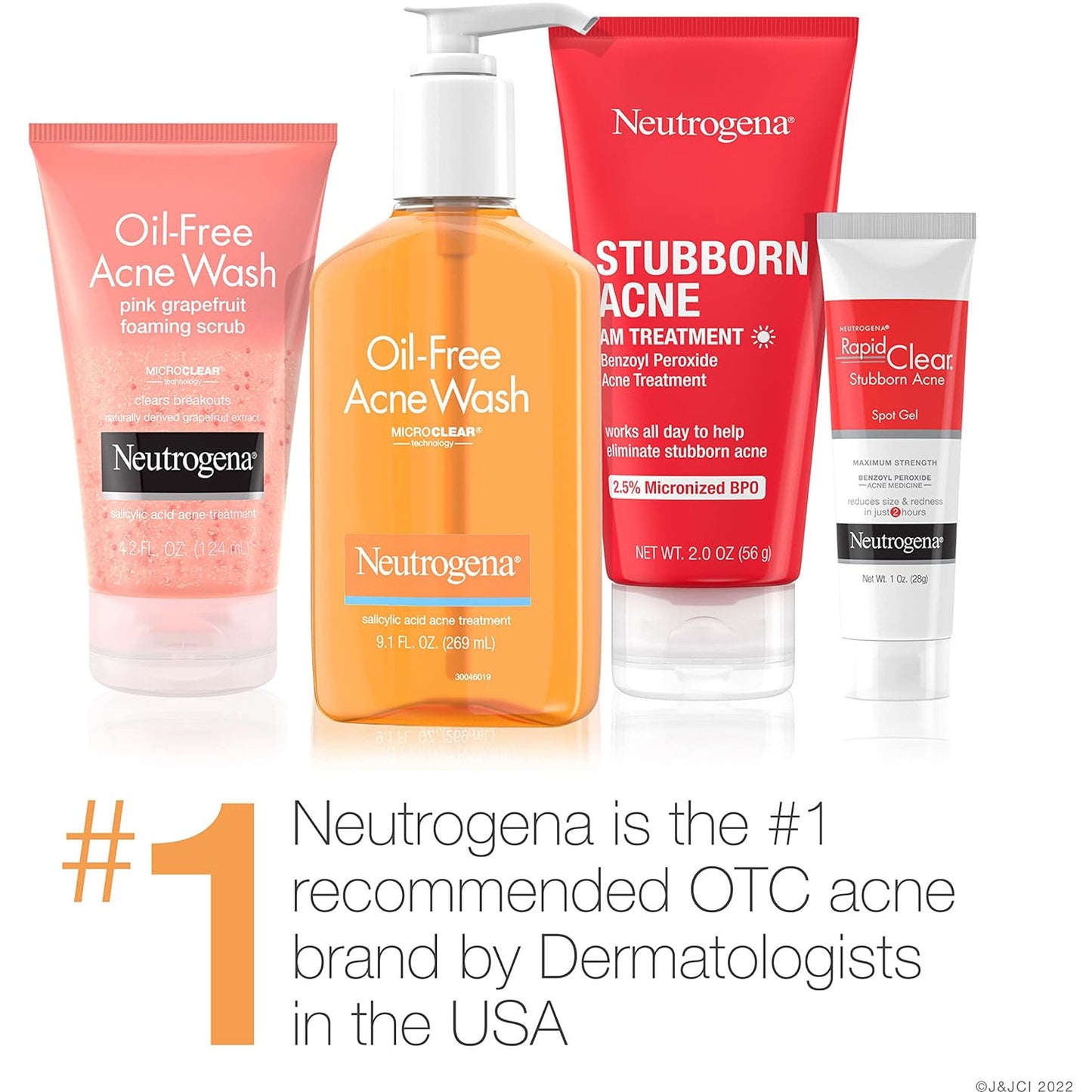 NEUTROGENA Oil-Free Acne Wash With Salicylic Acid Cleanser, Limpiador  177ml