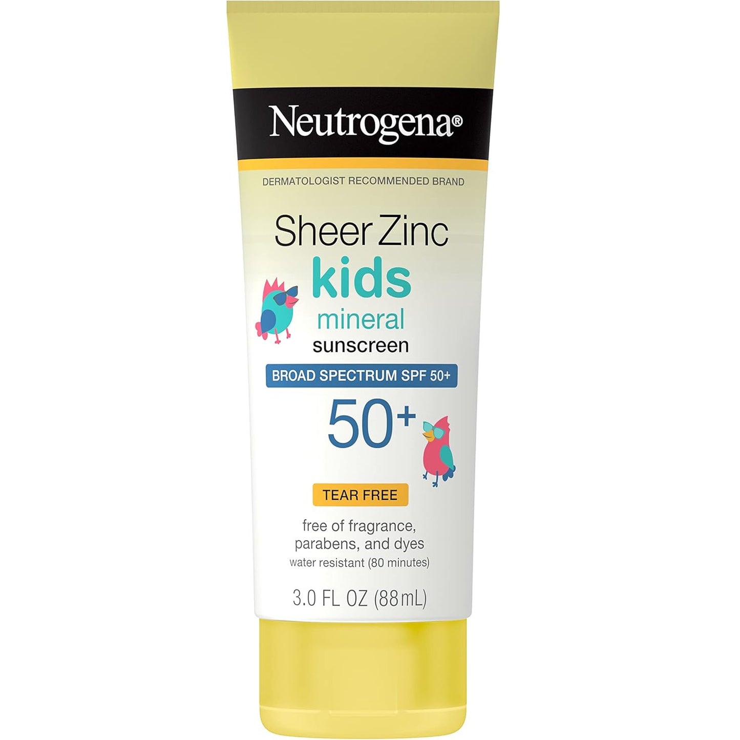 NEUTROGENA Sheer Zinc Kids Mineral Sunscreen Broad Spectrum SPF50+, 88ml