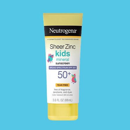 NEUTROGENA Sheer Zinc Kids Mineral Sunscreen Broad Spectrum SPF50+, 88ml