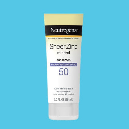 NEUTROGENA Sheer Zinc Mineral Sunscreen Broad Spectrum SPF50+, 88ml