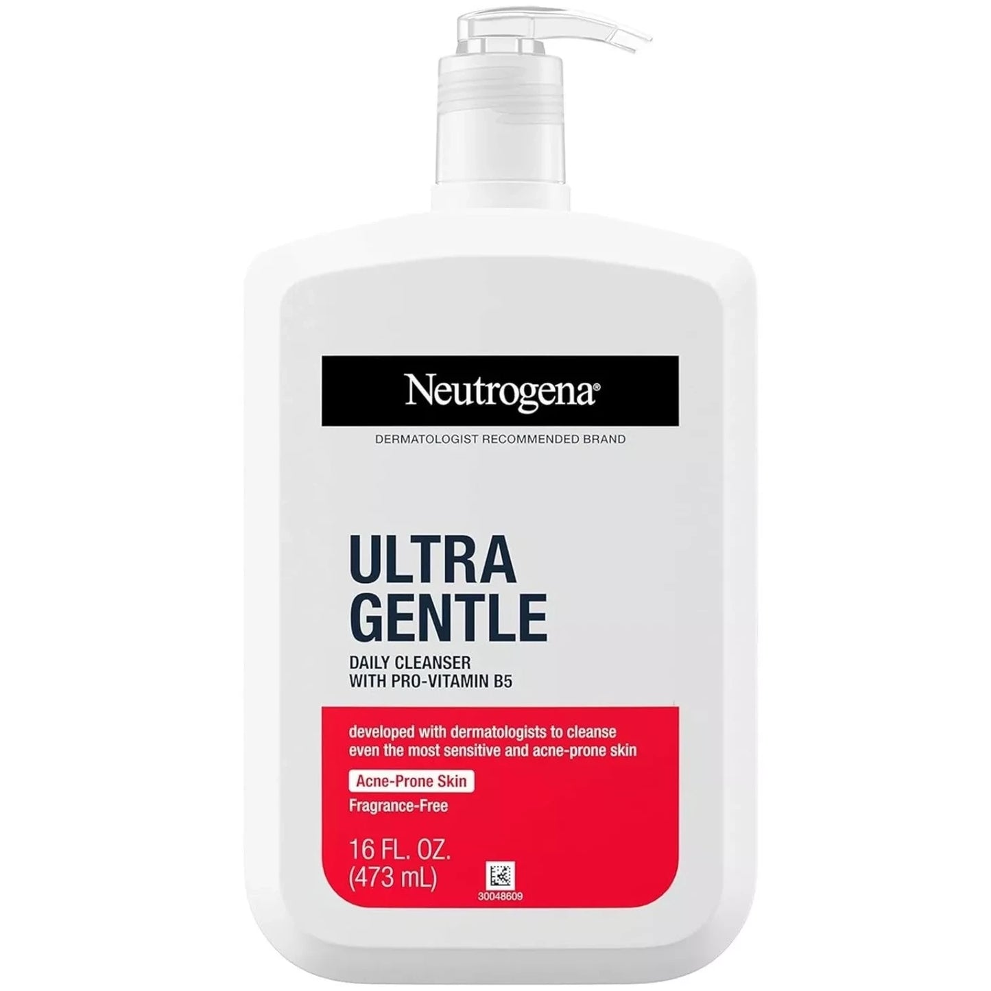 NEUTROGENA Ultra Gentle Daily Cleanser, Limpiador Facial Pro-Vitamin B5, 473ml