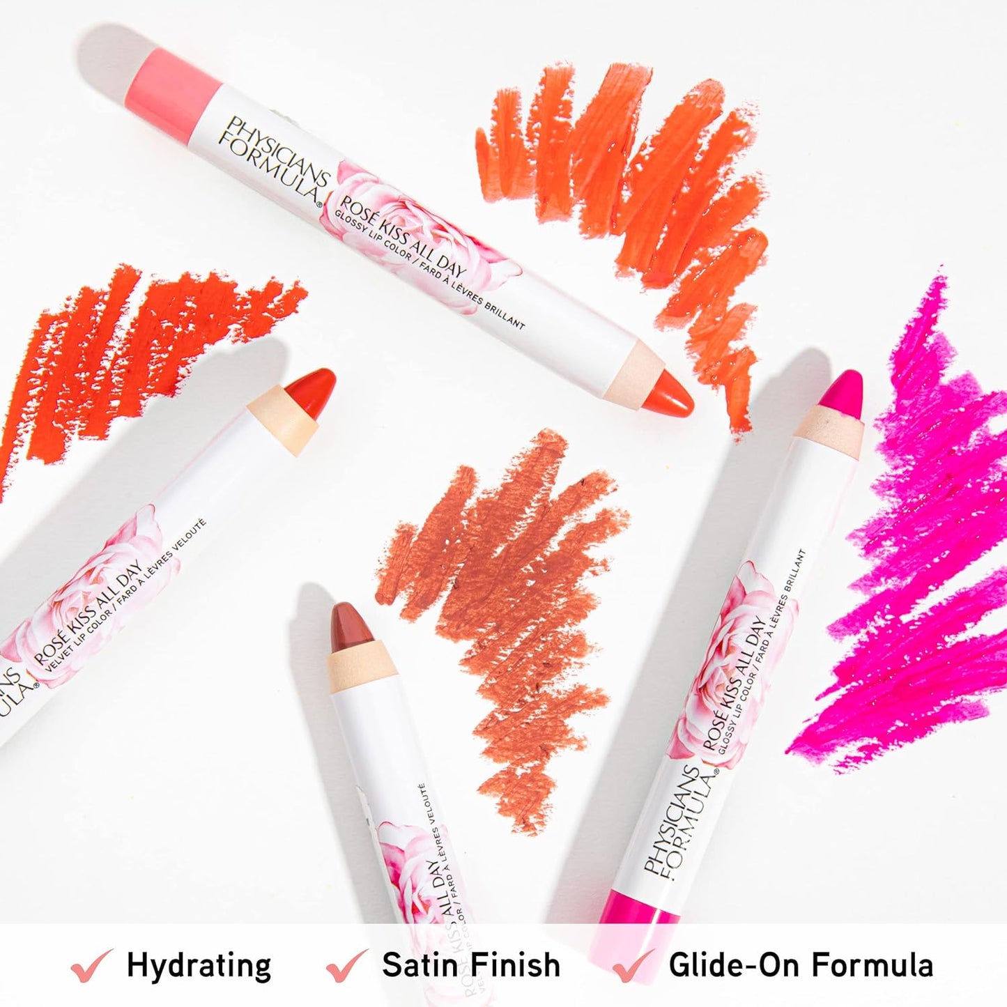 PHYSICIANS FORMULA Rosé Kiss All Day Glossy Lipstick 4.3gr