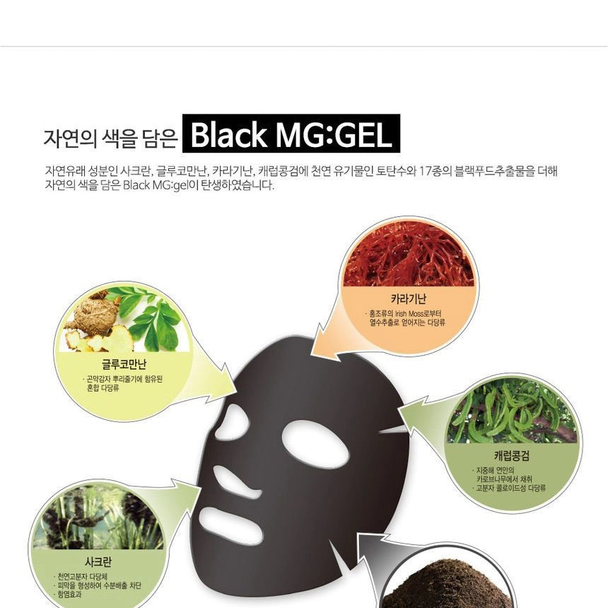 PUREDERM Black Food MG:GEL Eye Zone Mask, Máscara Gel Zona Ojos 12gr