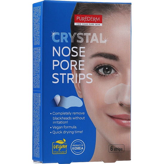 PUREDERM Crystal Nose Pore Strips, Bandas De Cristal Para La Nariz