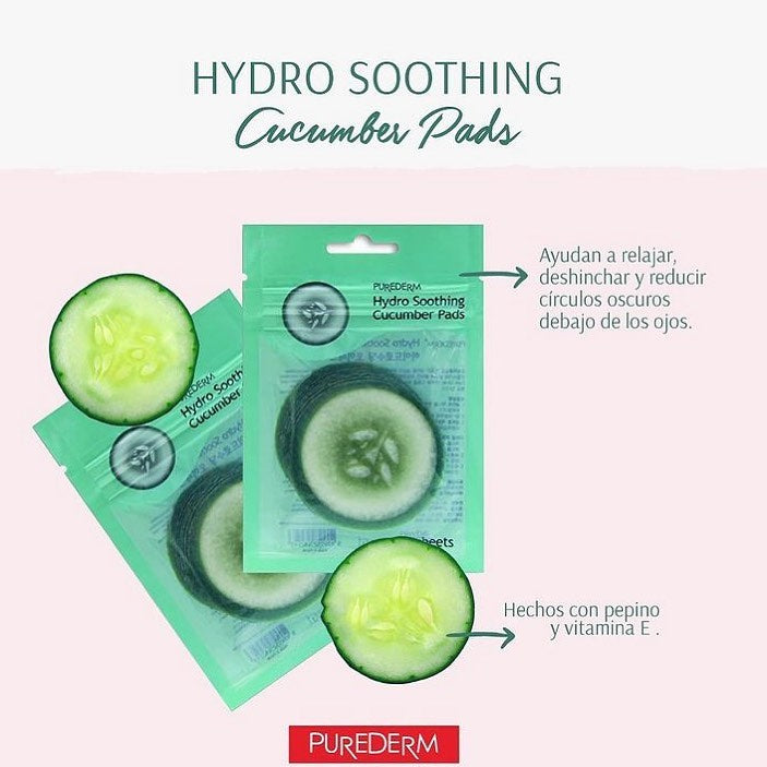 PUREDERM Hydro Soothing Cucumber Pads, Almohadillas de Pepino