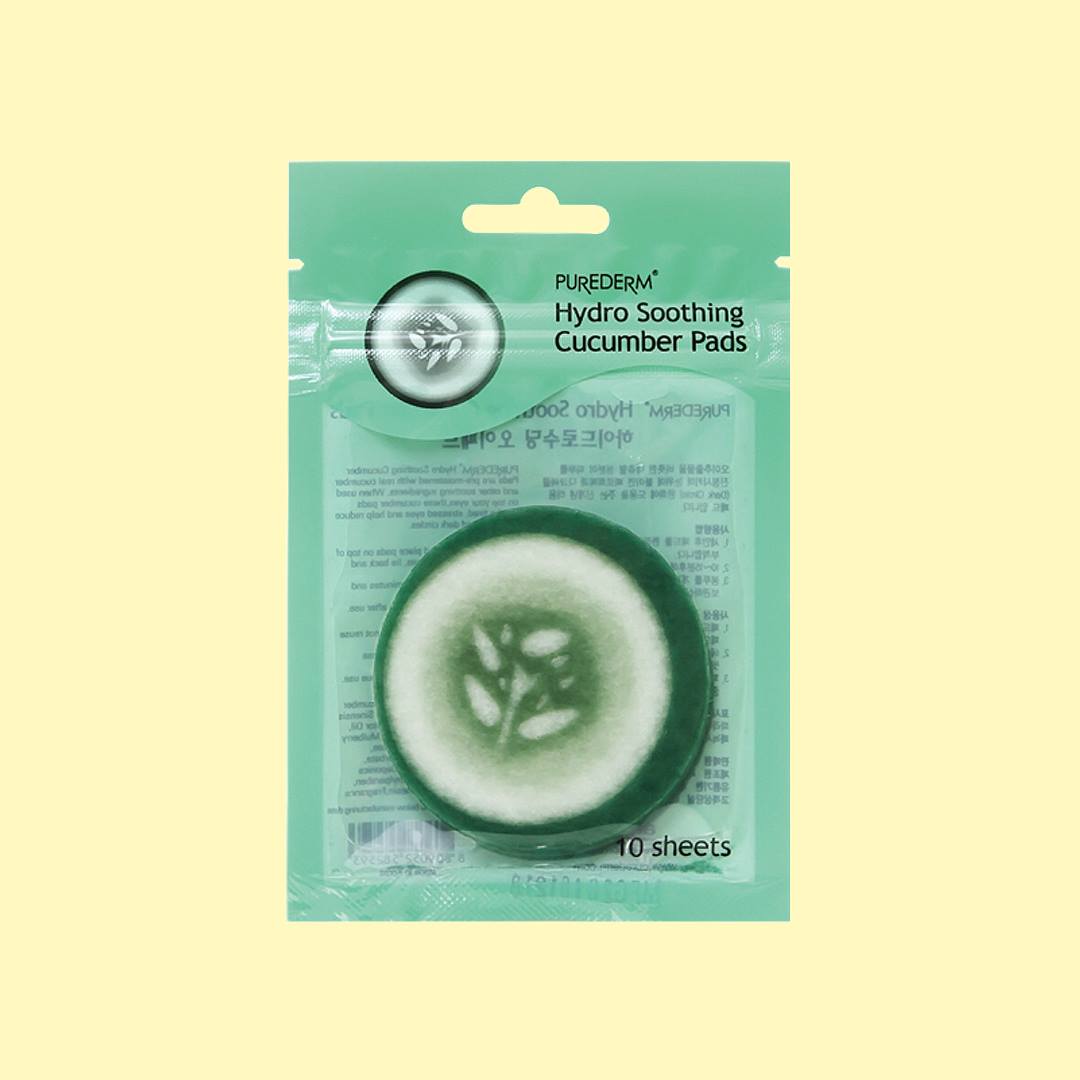 PUREDERM Hydro Soothing Cucumber Pads, Almohadillas de Pepino