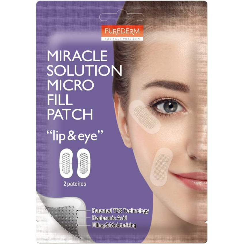 PUREDERM Miracle Solution Micro Fill Patch Lip&Eye, Microparche Ojos Labios