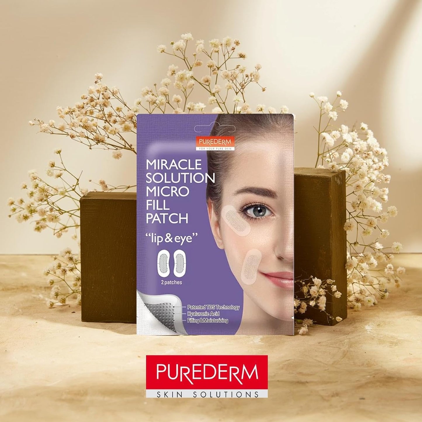 PUREDERM Miracle Solution Micro Fill Patch Lip&Eye, Microparche Ojos Labios