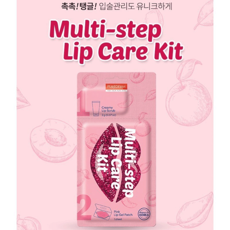 PUREDERM Multi-Step Lip Care Kit, Kit Protector De Labios De Varios Pasos