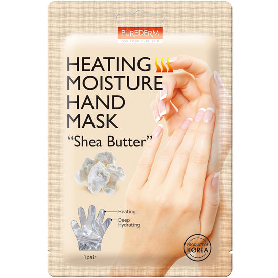 PUREDERM Shea Butter Heating Moisture Hand Mask, Máscara de Manos 1 Par