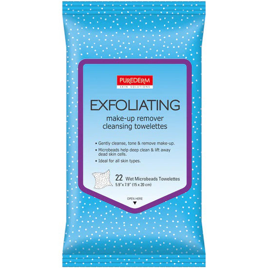 PUREDERM Exfoliating Makeup Remover Cleansing Towelettes