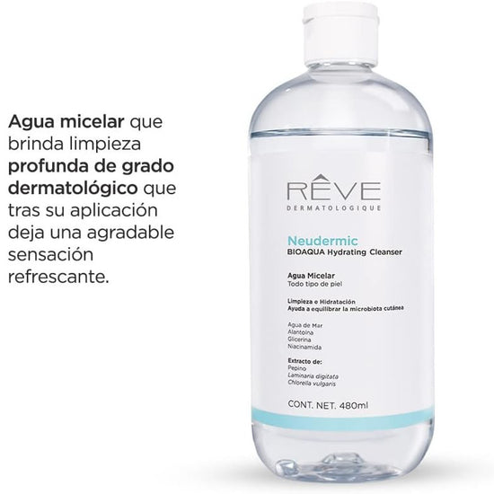 REVE Agua Micelar Neudermic BIOAQUA Hydrating Cleanser, 480ml