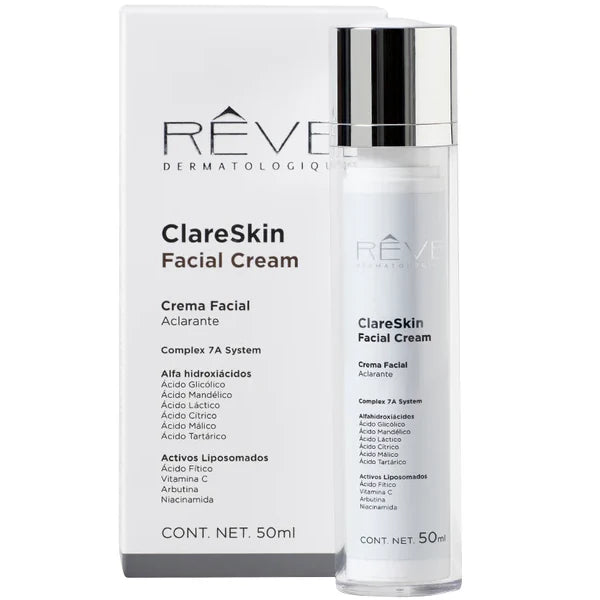 REVE ClareSkin Facial Cream, Crema Facial Aclarante, 50ml